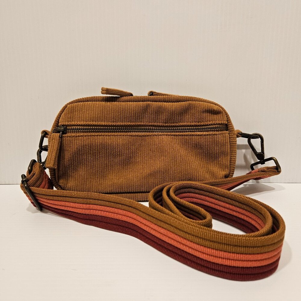 Marine Layer Crossbody Bag Corduroy 16239 Copper Bronze Adjustable Strap Purse